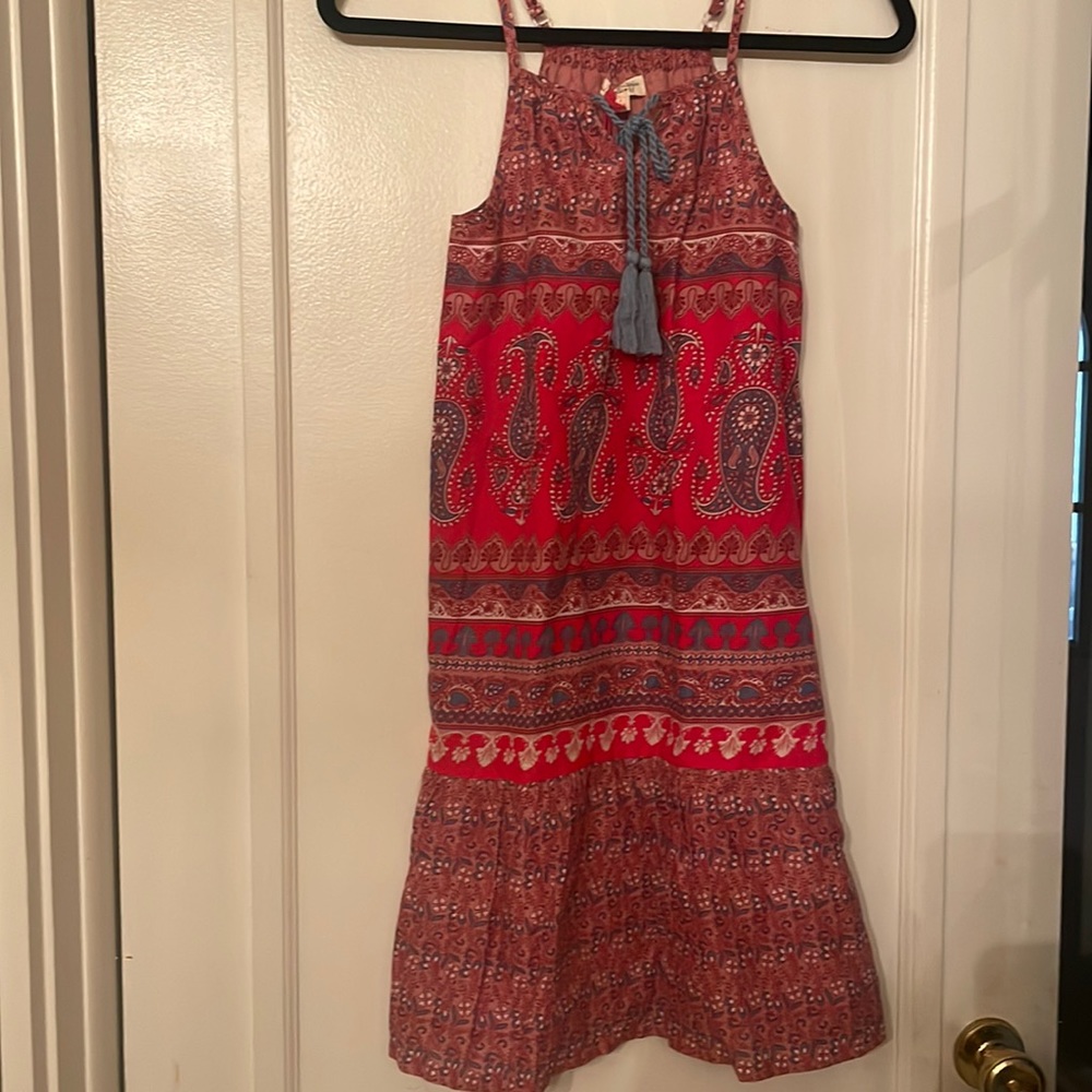 Darling Mimi & Maggie red/white/blue block print maxi dress NWT size 6